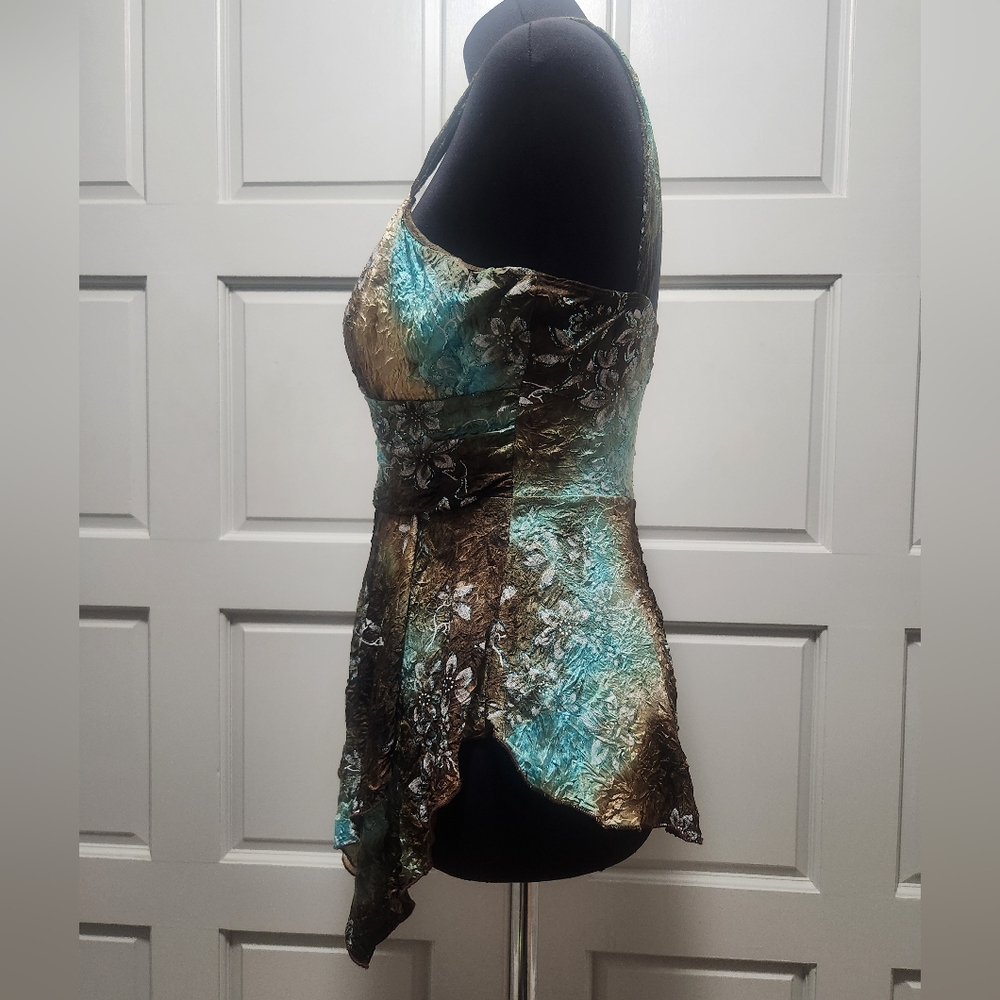 Finesse Sleeveless Vintage Y2K Handkercief Hem Top Women Large - Picture 3 of 13
